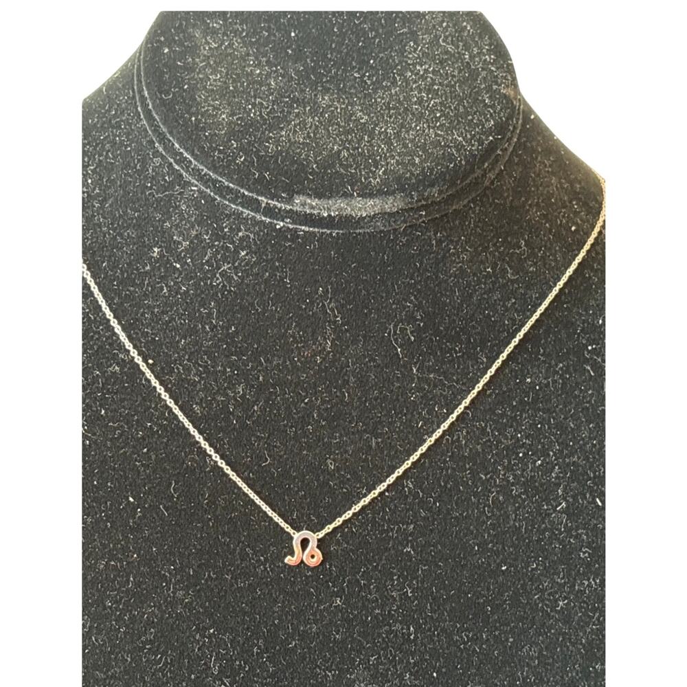 Zoe Chicco 14KT White Gold Itty Bitty 16" Zodiac Leo Necklace
